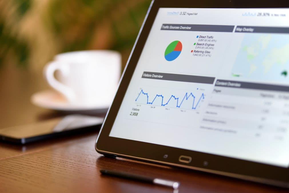 Data dashboard representing ongoing patent monitoring of competitor filings